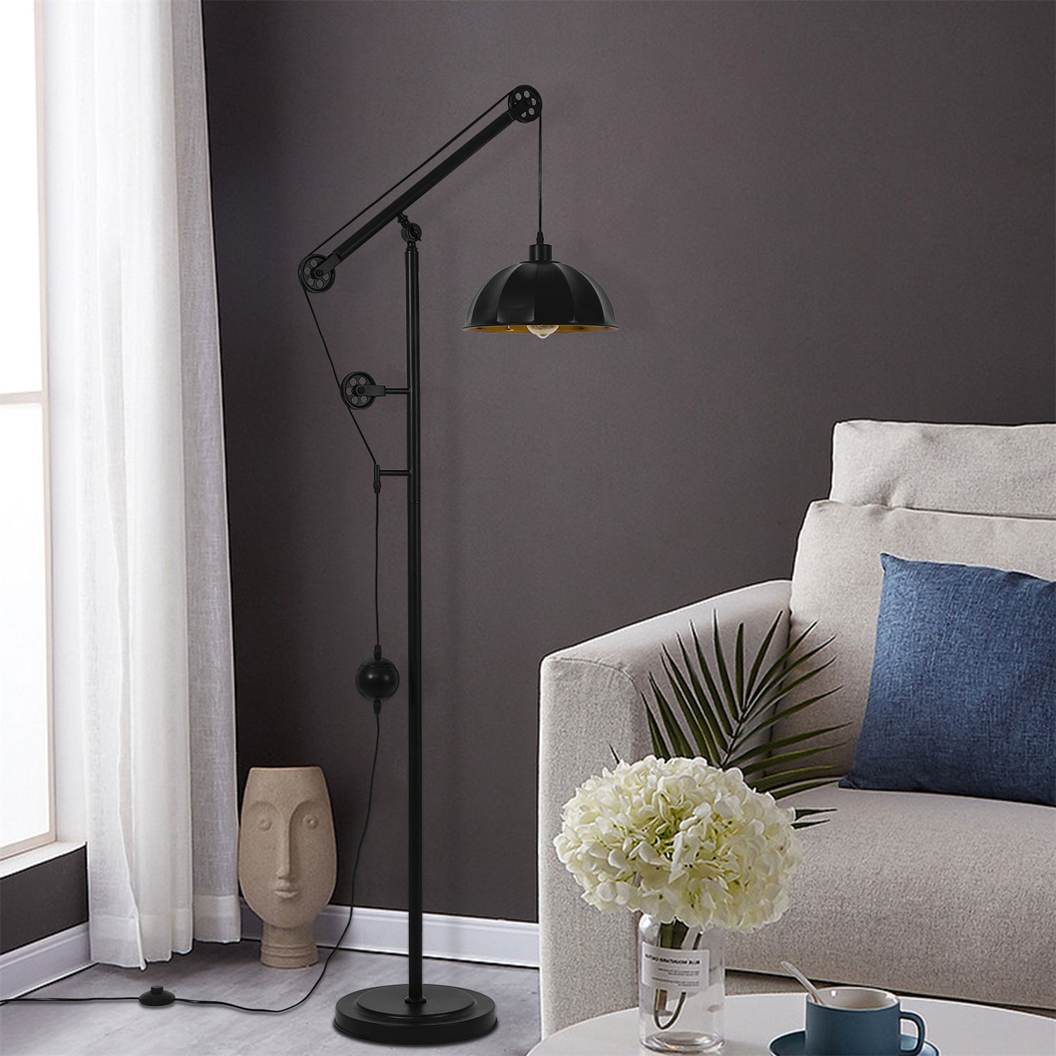 Hemza 69" Swing Arm Floor Lamp