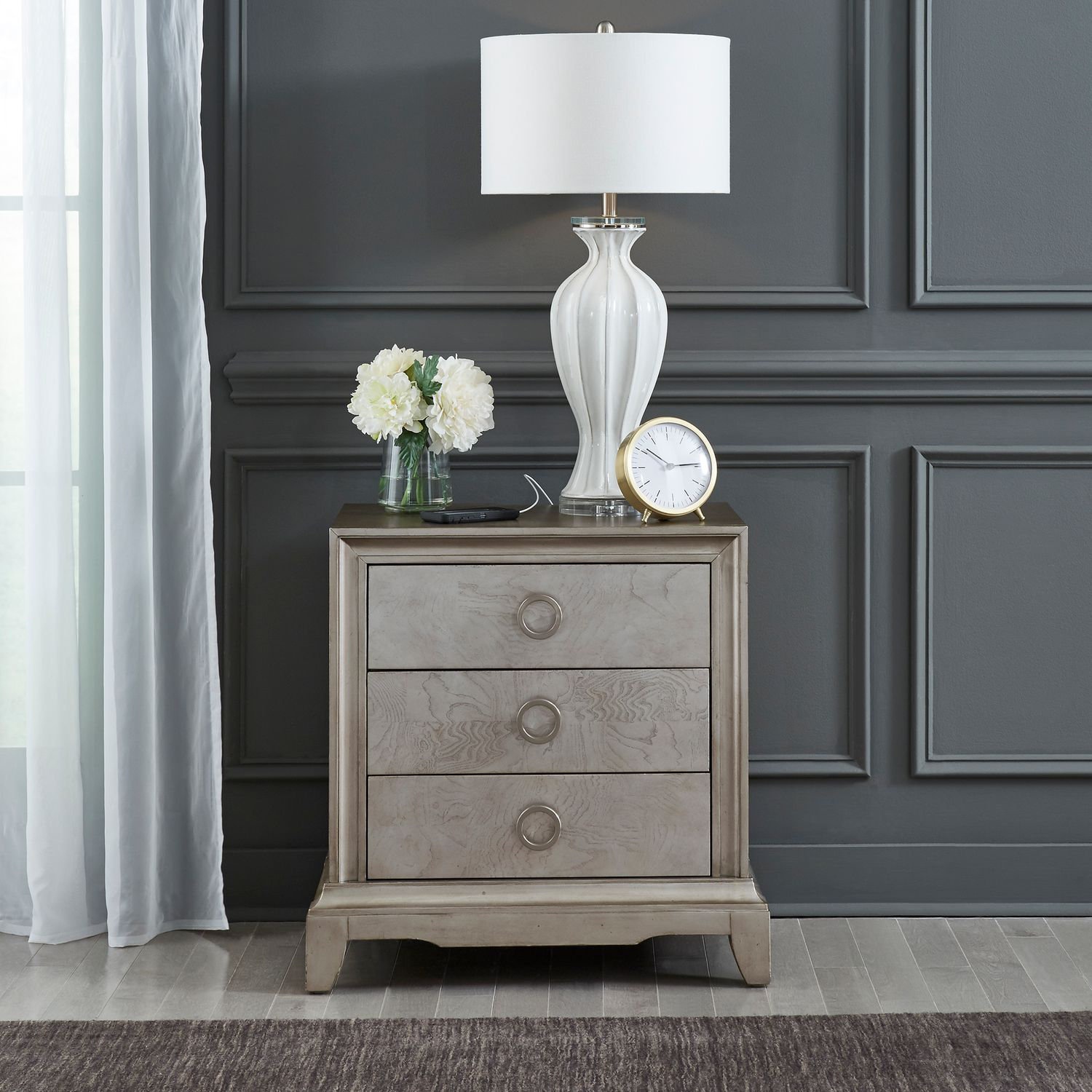 Heraclia Manufactured Wood Nightstand