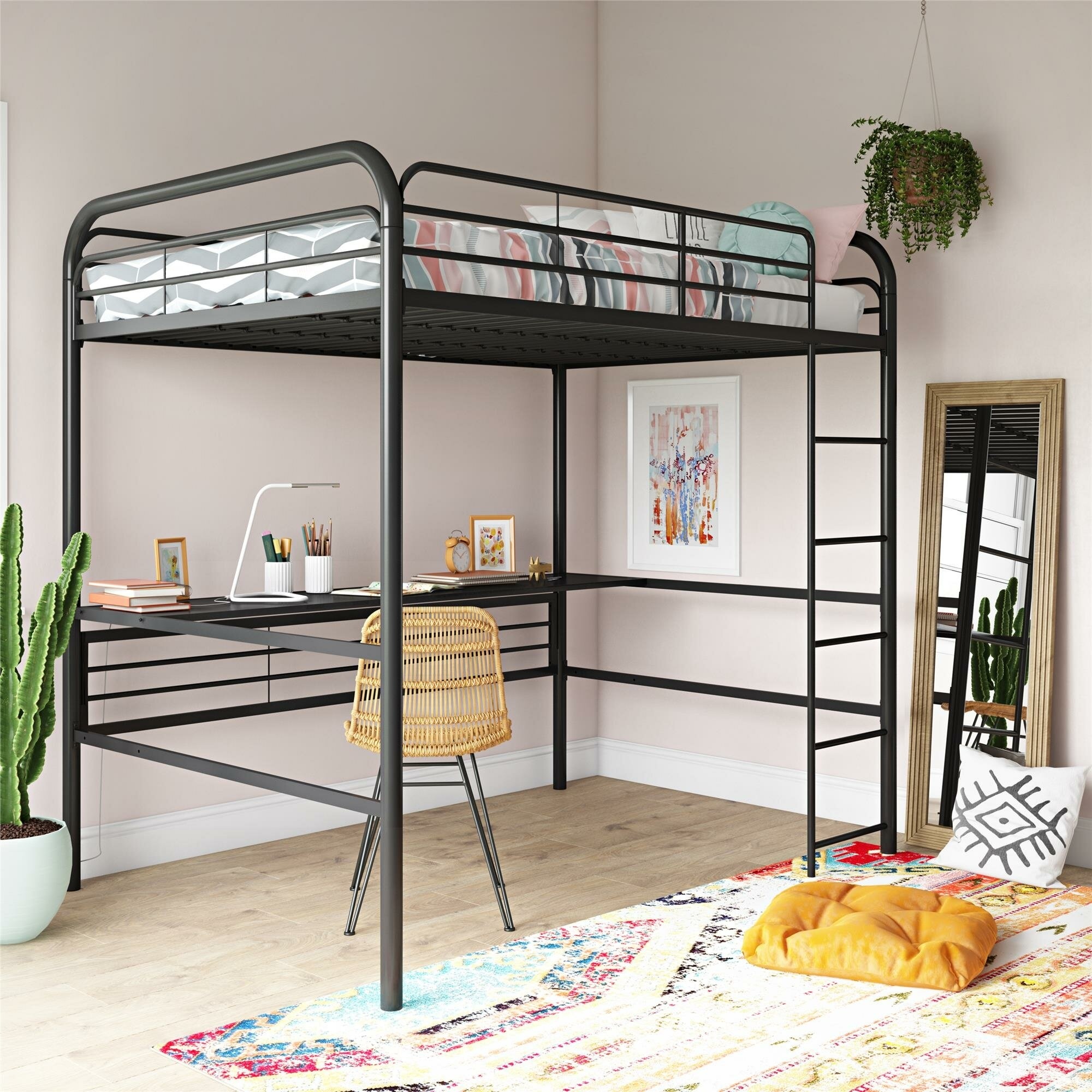 Hillenbrand Loft Bed with Built-in-Desk by Viv + Rae™