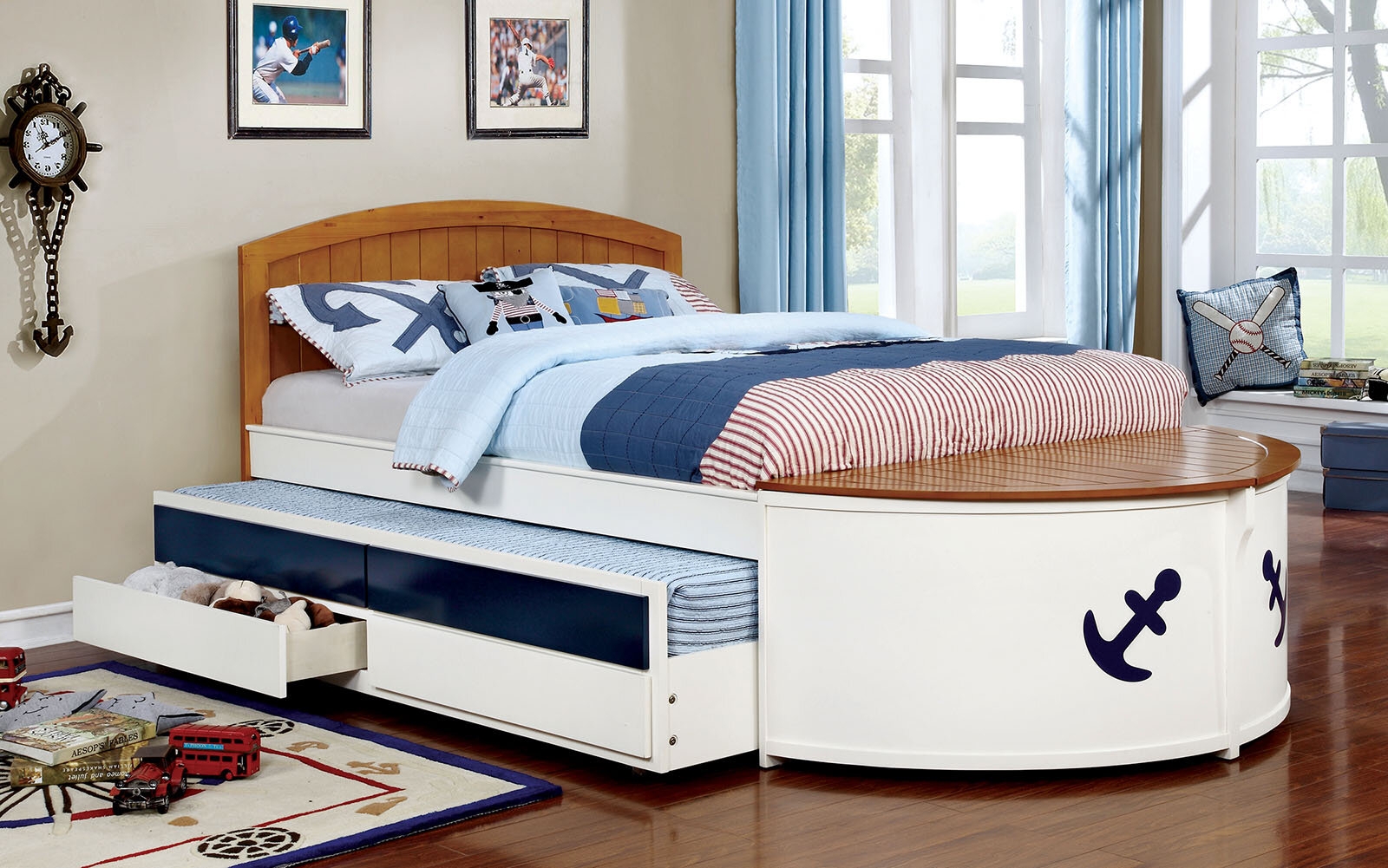 Hogansville Platforms Bed with Trundle by Zoomie Kids