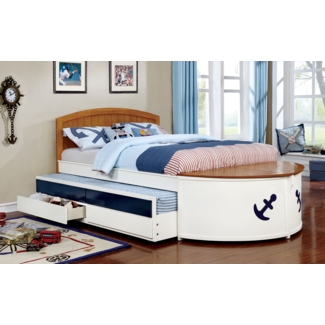 Hogansville Platforms Bed with Trundle by Zoomie Kids