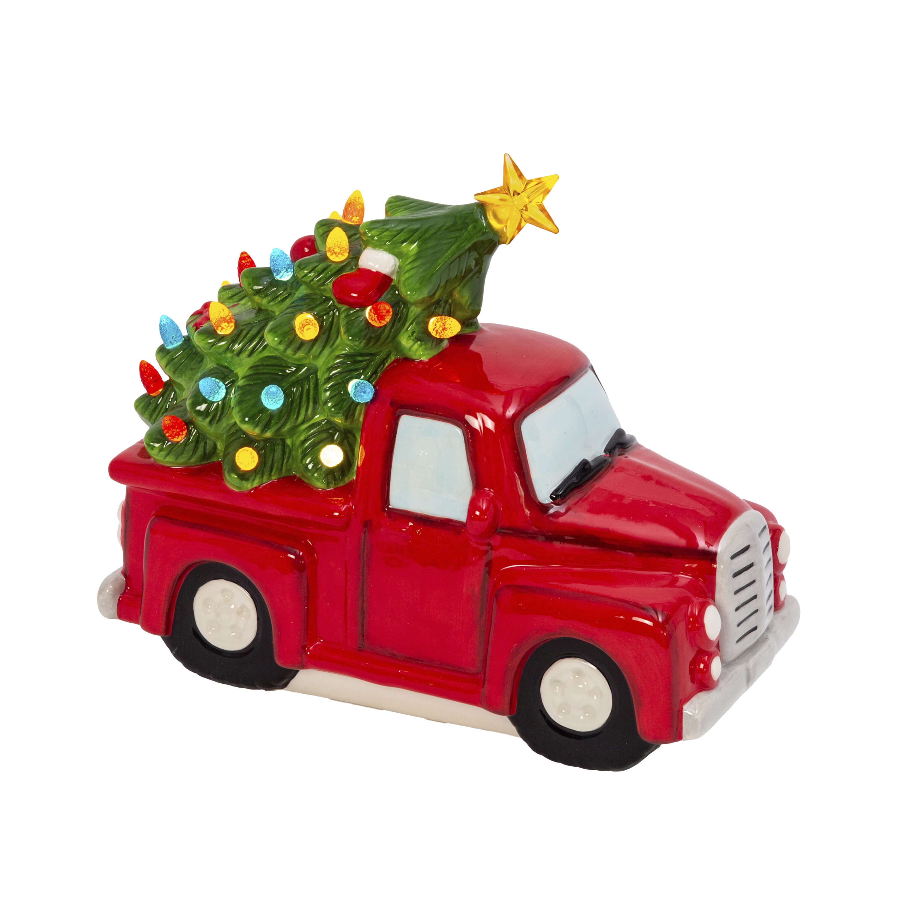 Red Truck With Christmas Tree - VisualHunt