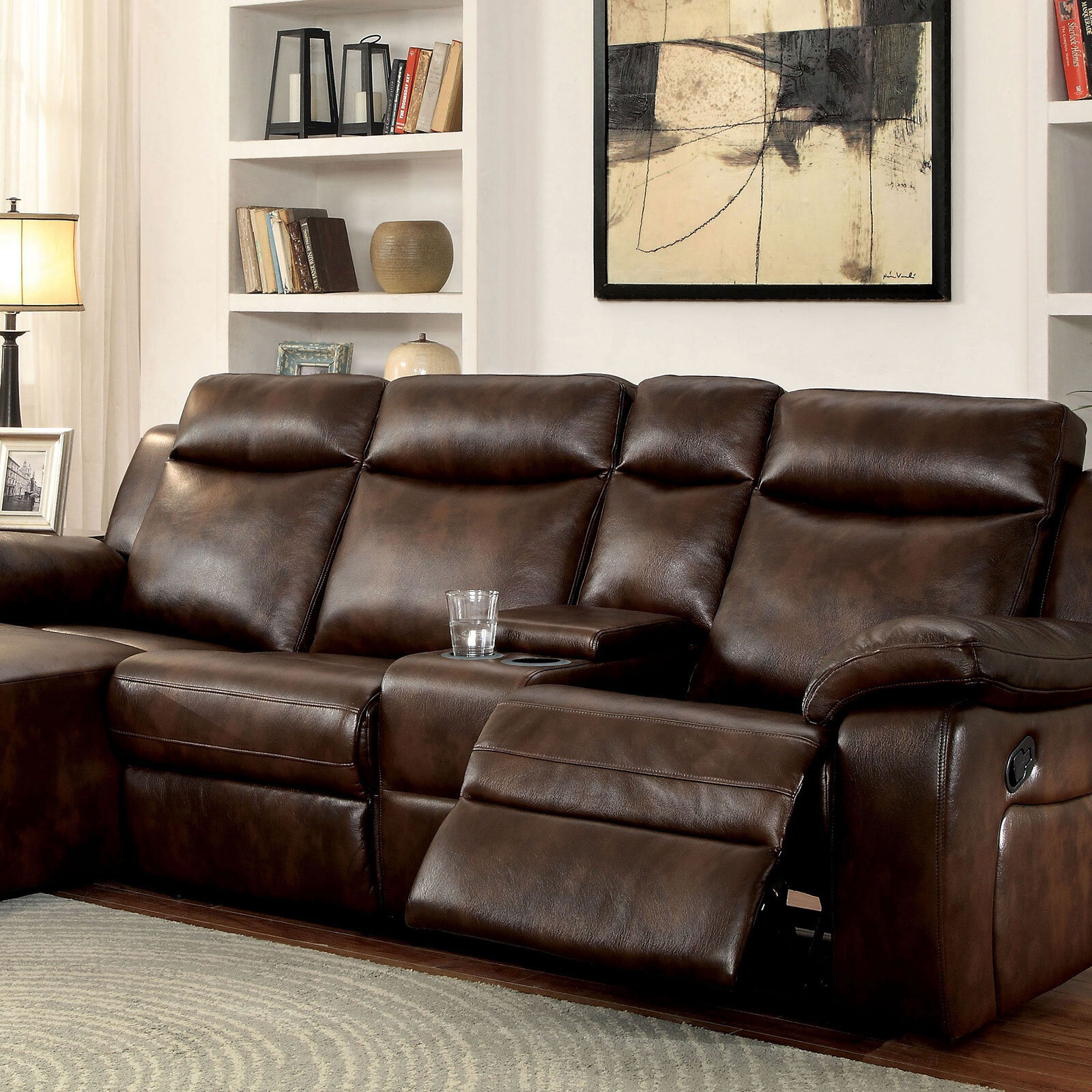 Hollymead Vegan Leather Reclining Sectional