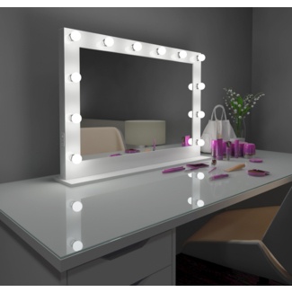 Hollywood Rectangle LED Metal Floor Mirror