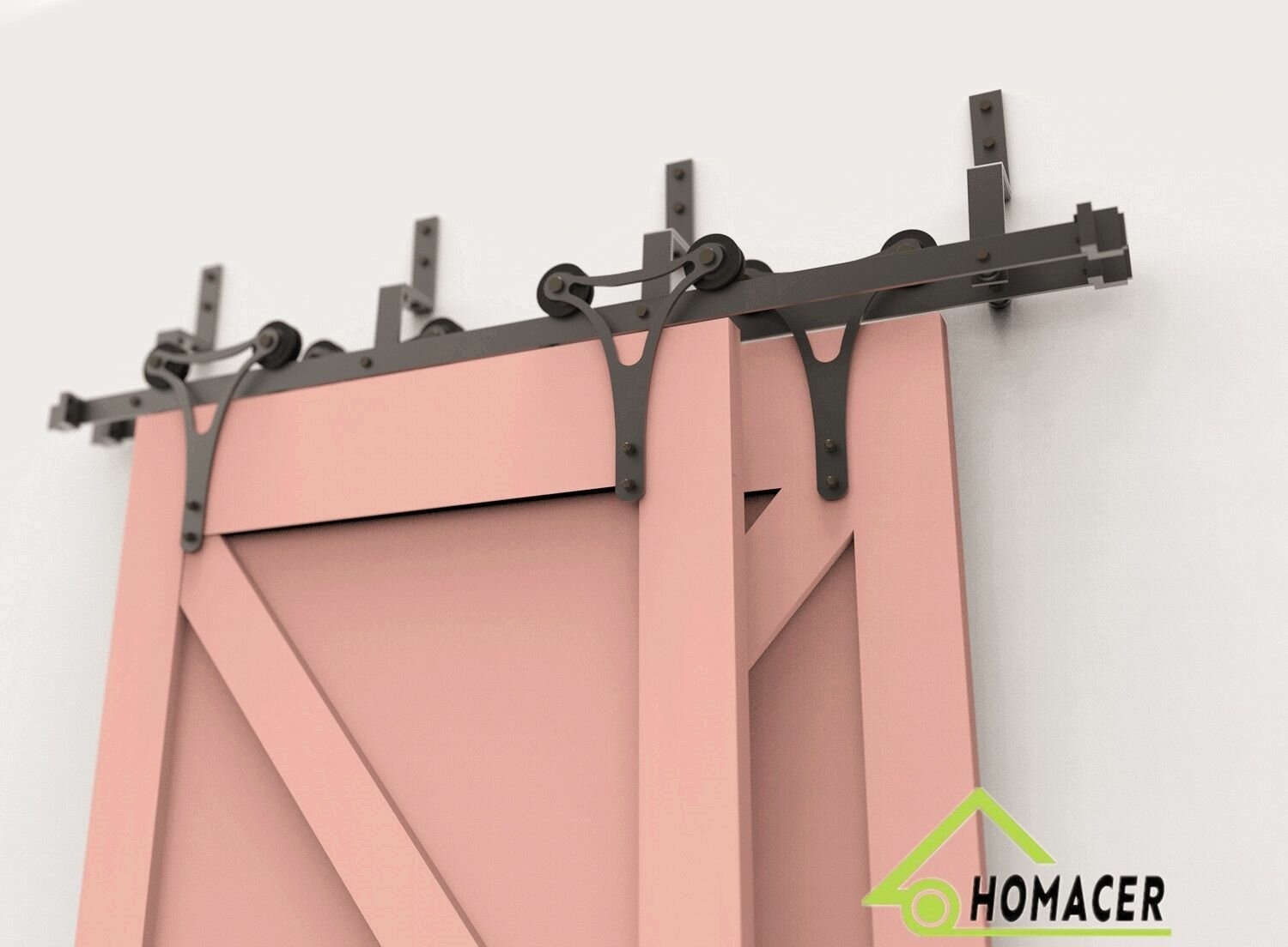 Horns Bypass Barn Door Hardware Kit