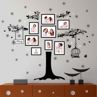 Wall Sticker Tree 3d Diy Wall Sticker With Photo Frame Photo Tree Wall  Sticker For Family Kids Room Living Room Bedroom Wall Decor