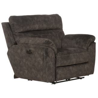 Humiston Power Lay Flat Upholstered Recliner with Adjustable Headrest