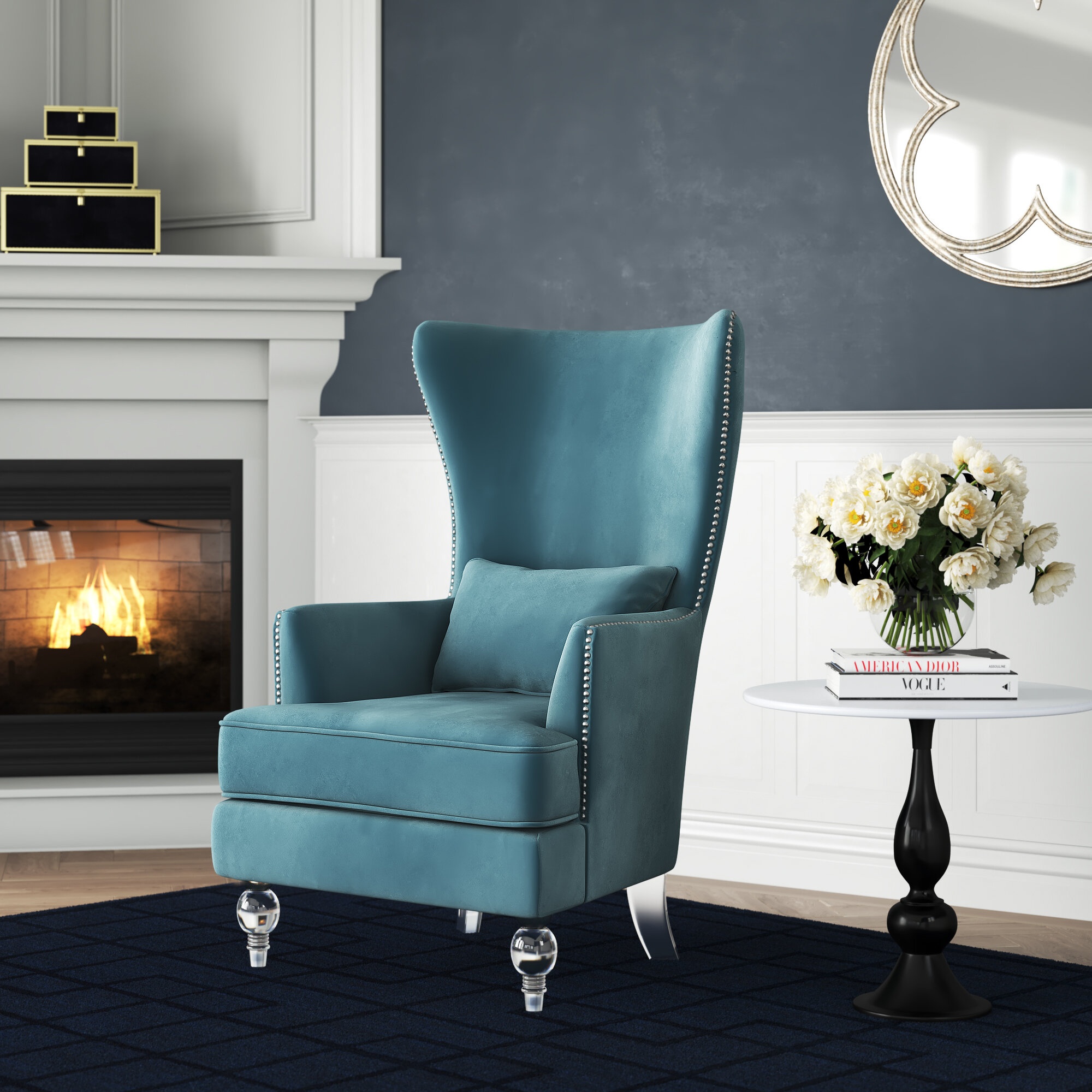 Jacinto Upholstered Wingback Chair