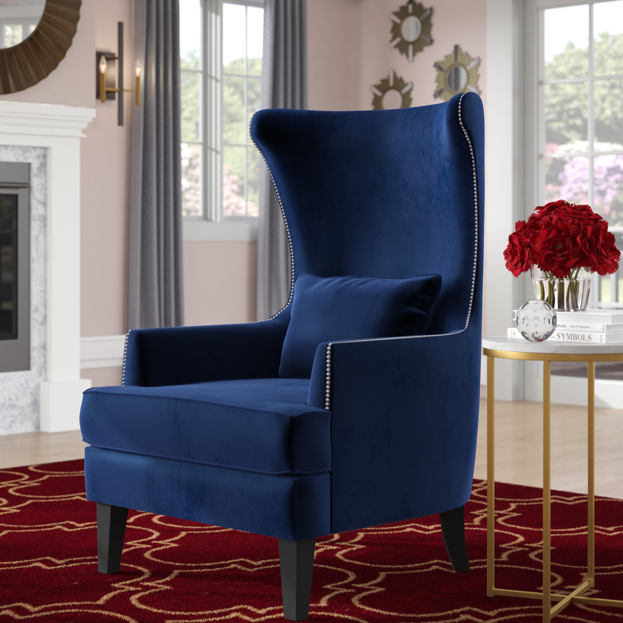 Jacinto Upholstered Wingback Chair