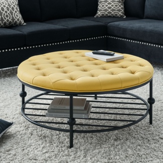 Jacki Vegan Leather Ottoman