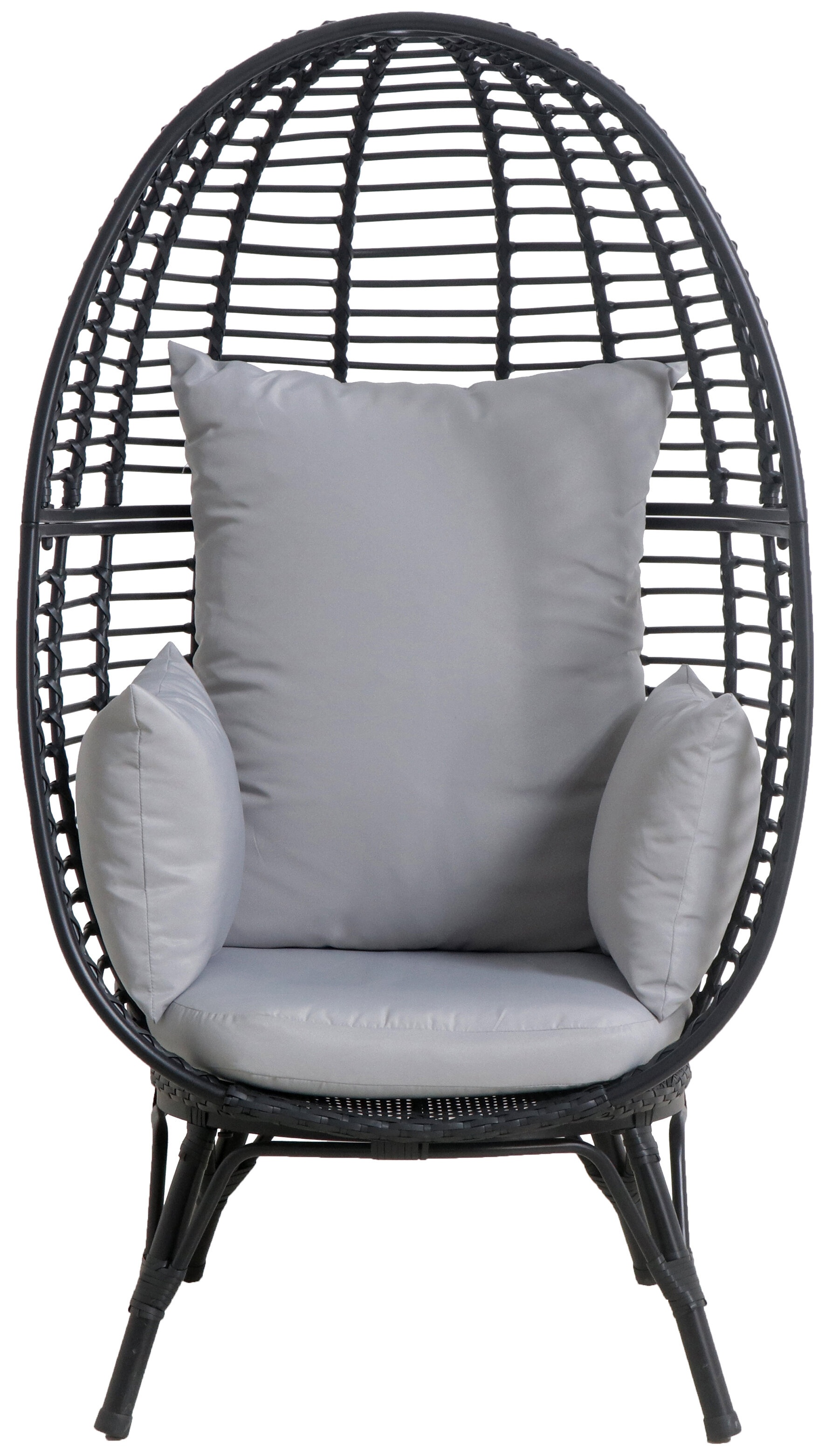 Jakey Poppy Stationary Egg Patio Chair with Cushions