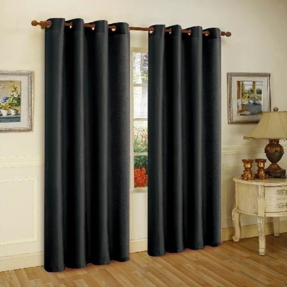 Jashon Polyester Semi-Sheer Curtain Pair