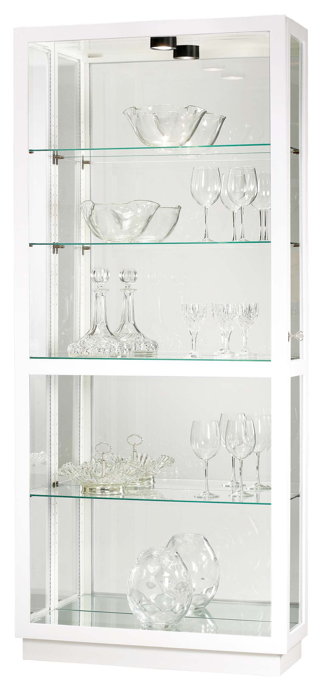 Jayden 33.5'' Wide Mirrored Back Curio Cabinet with Lighting