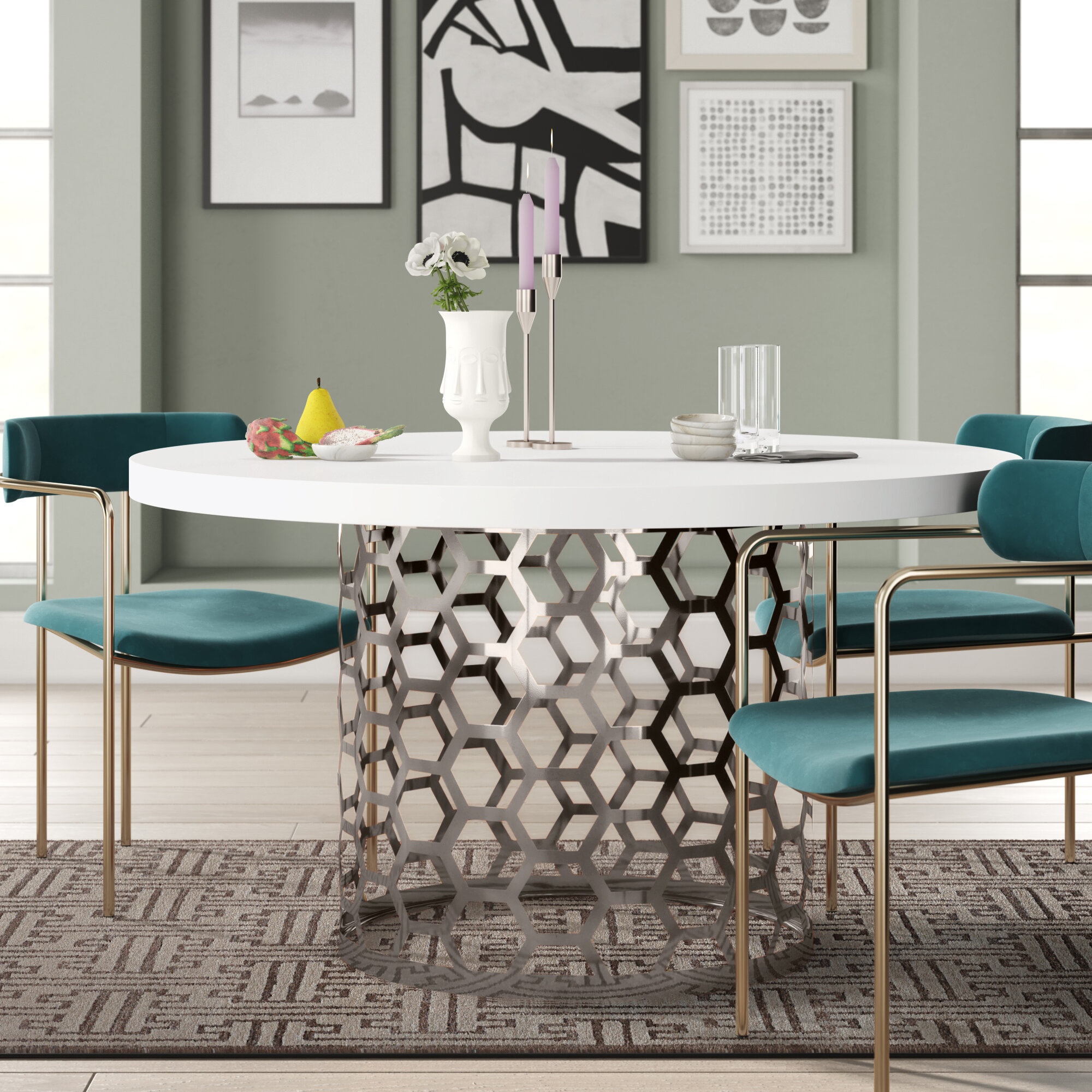 Jess Pedestal Dining Table