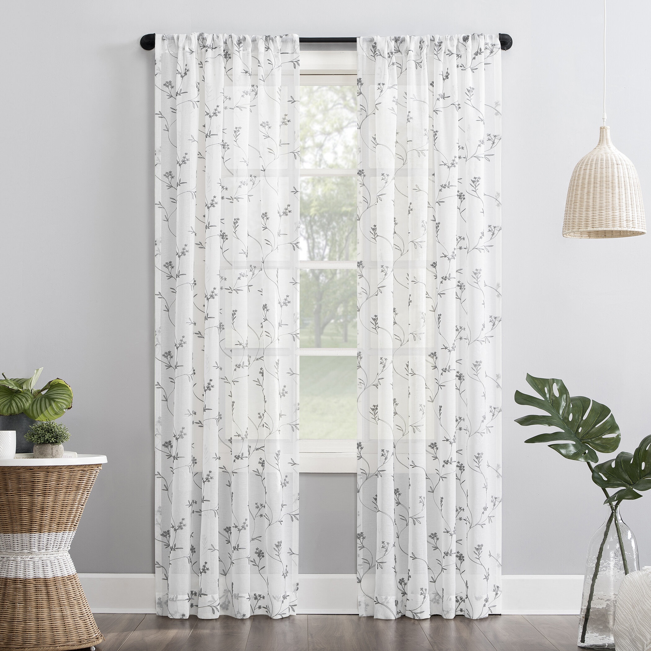Joaquim Polyester Sheer Curtain Panel