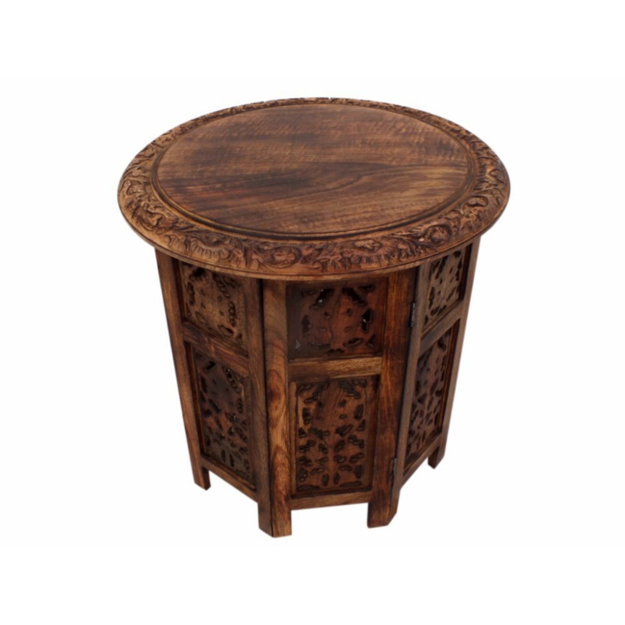 Jolene 18'' Tall Solid Wood Pedestal End Table