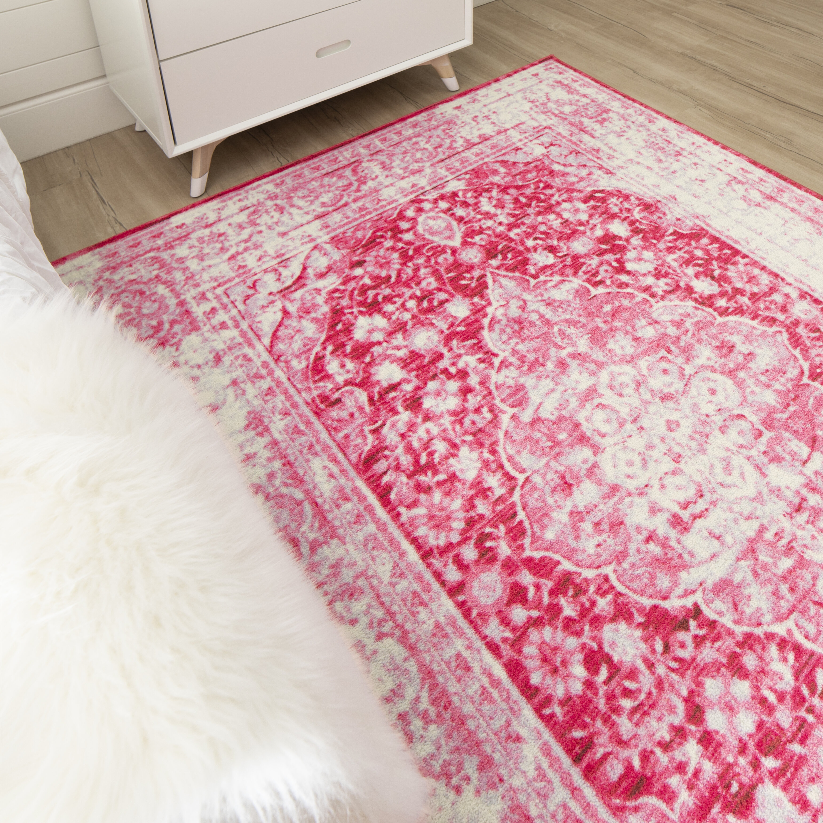  Hello Kitty Carpet, Pink Leopard Pattern, Rug, Floor