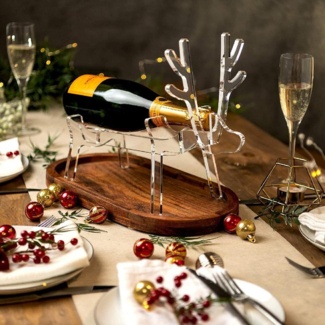 Jonesy 1 Bottle Tabletop Wine Bottle Rack in Clear