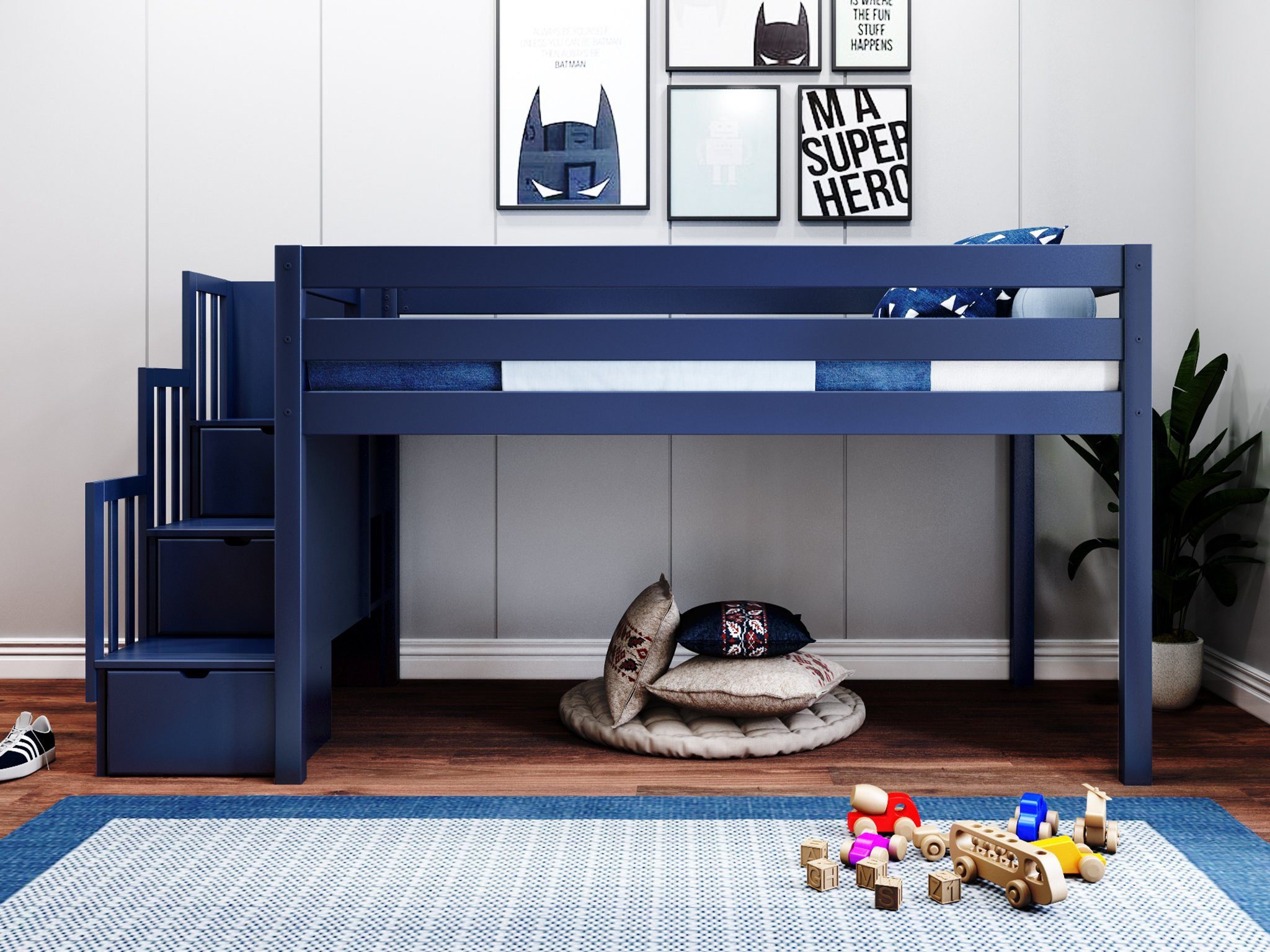 Glyndon twin low on sale loft bed