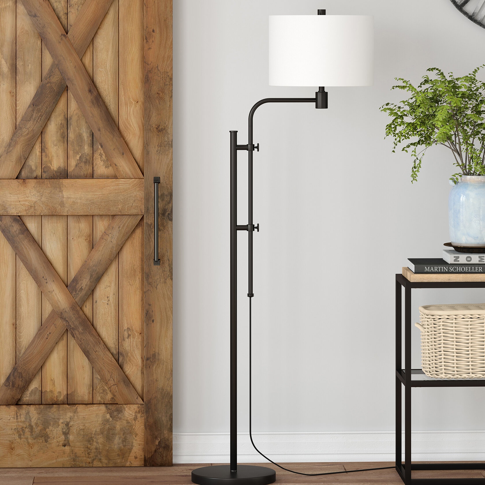 Keegon 72" Swing Arm Floor Lamp