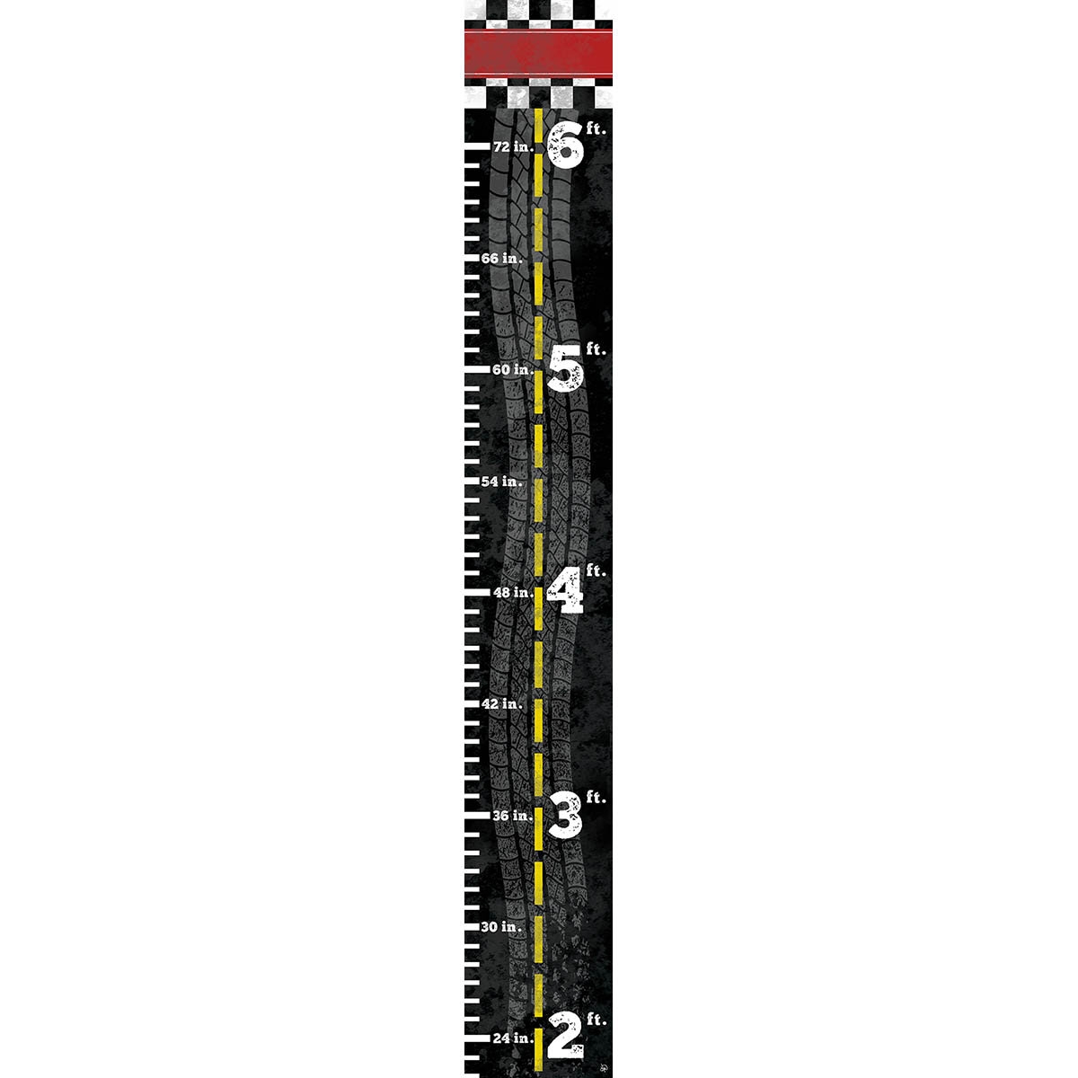 Keya Racecar Track Finish Line Personalized Growth Chart