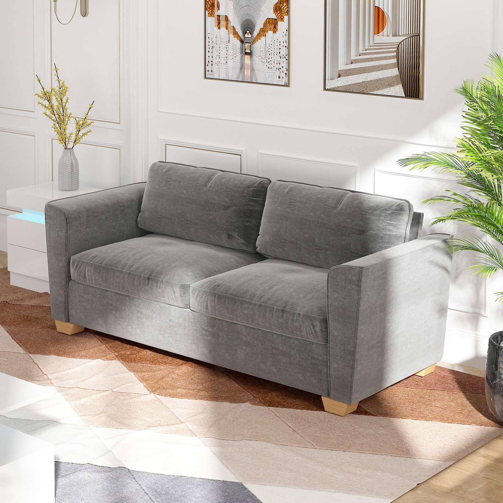 Lakedra 70.8'' Upholstered Sleeper Sofa