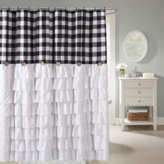 Laniyah Checkered Single Shower Curtain