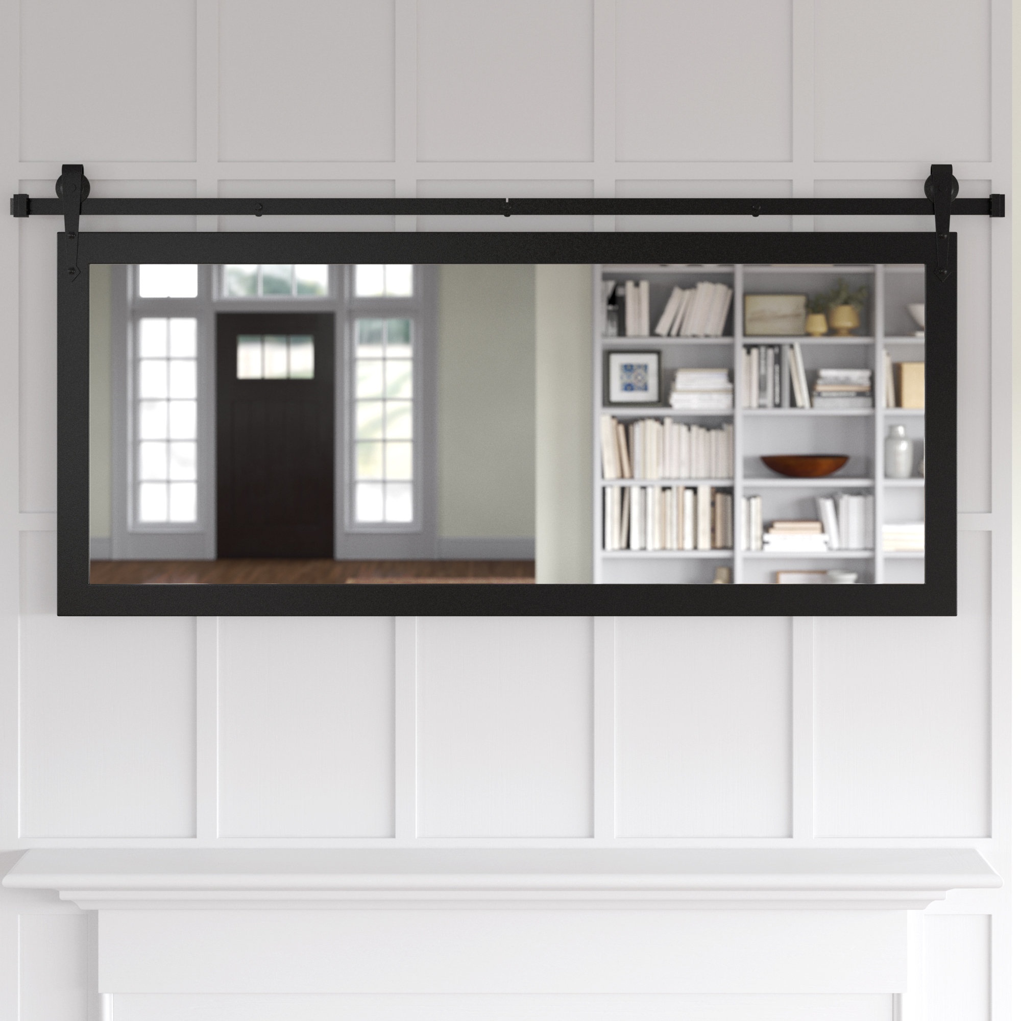 Lanphear Rectangle Wood Wall Mirror