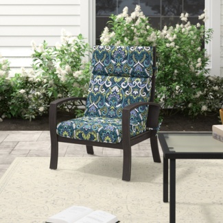 Outdoor High Back Patio Chair Cushion Large Dining Patio Chair