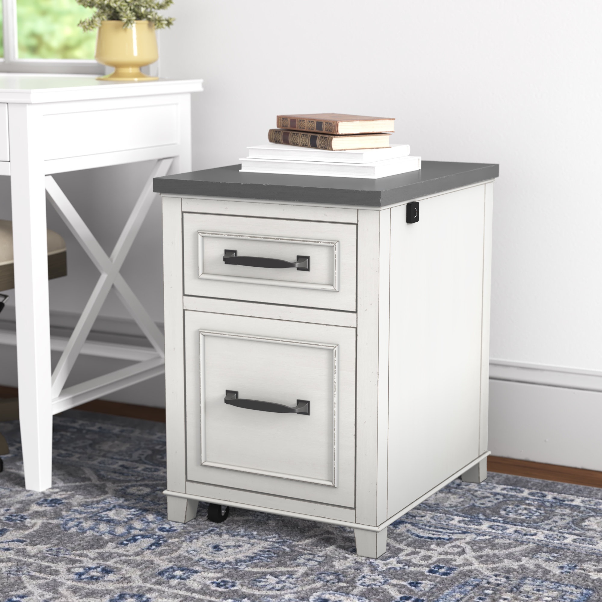 Larocco 16'' Wide 2 -Drawer Mobile Vertical Filing Cabinet