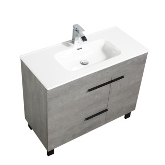 Lefkowitz 40'' Free-standing Single Bathroom Vanity with Ceramic Vanity Top