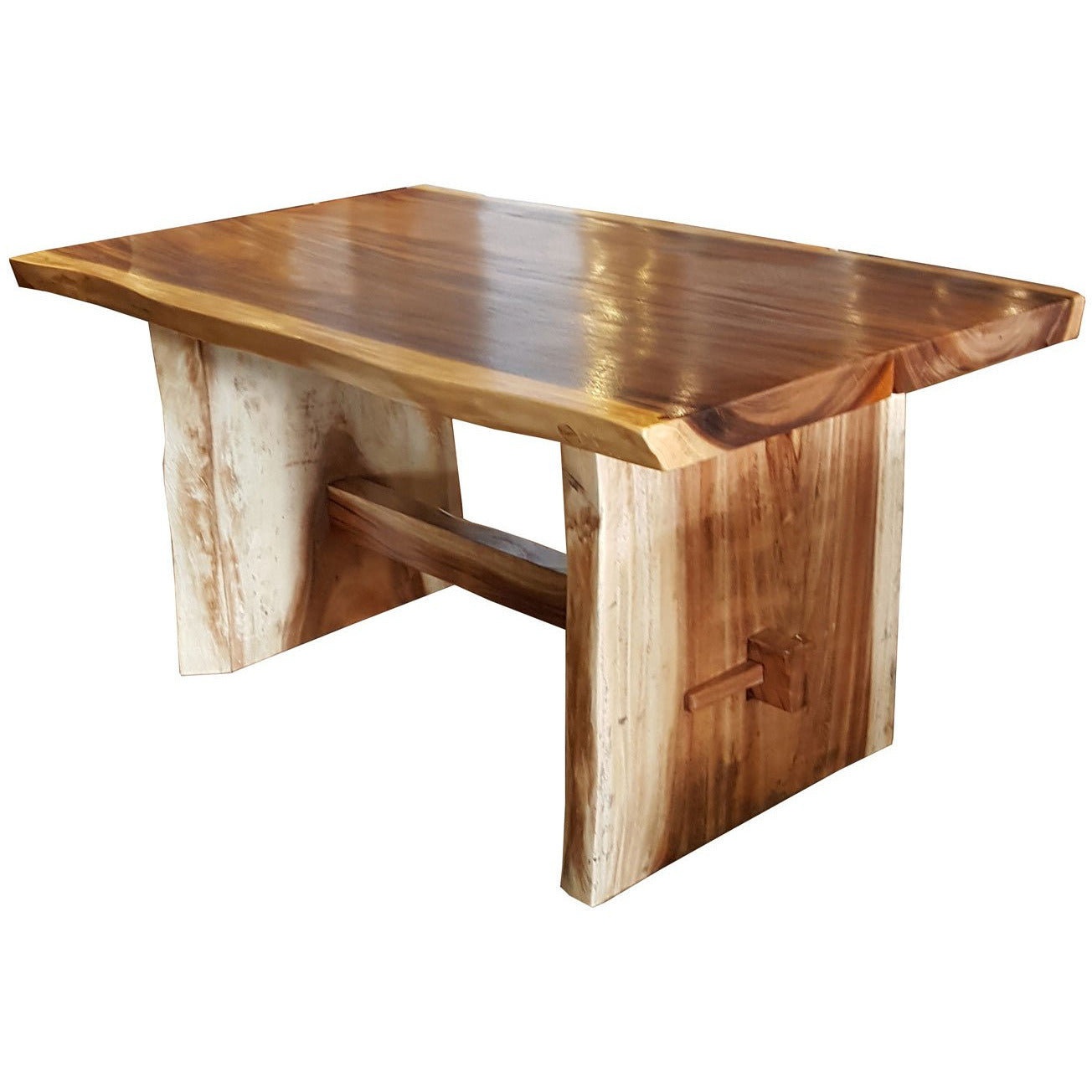 Lonegan Suar Solid Wood Trestle Dining Table