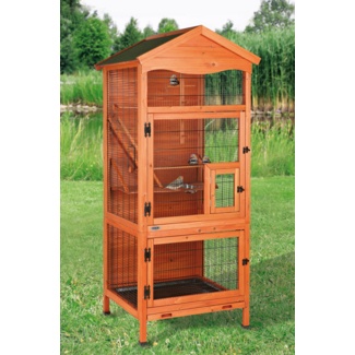 Lucille 70.75'' Wood Pointed Top Flight Cage with Stand