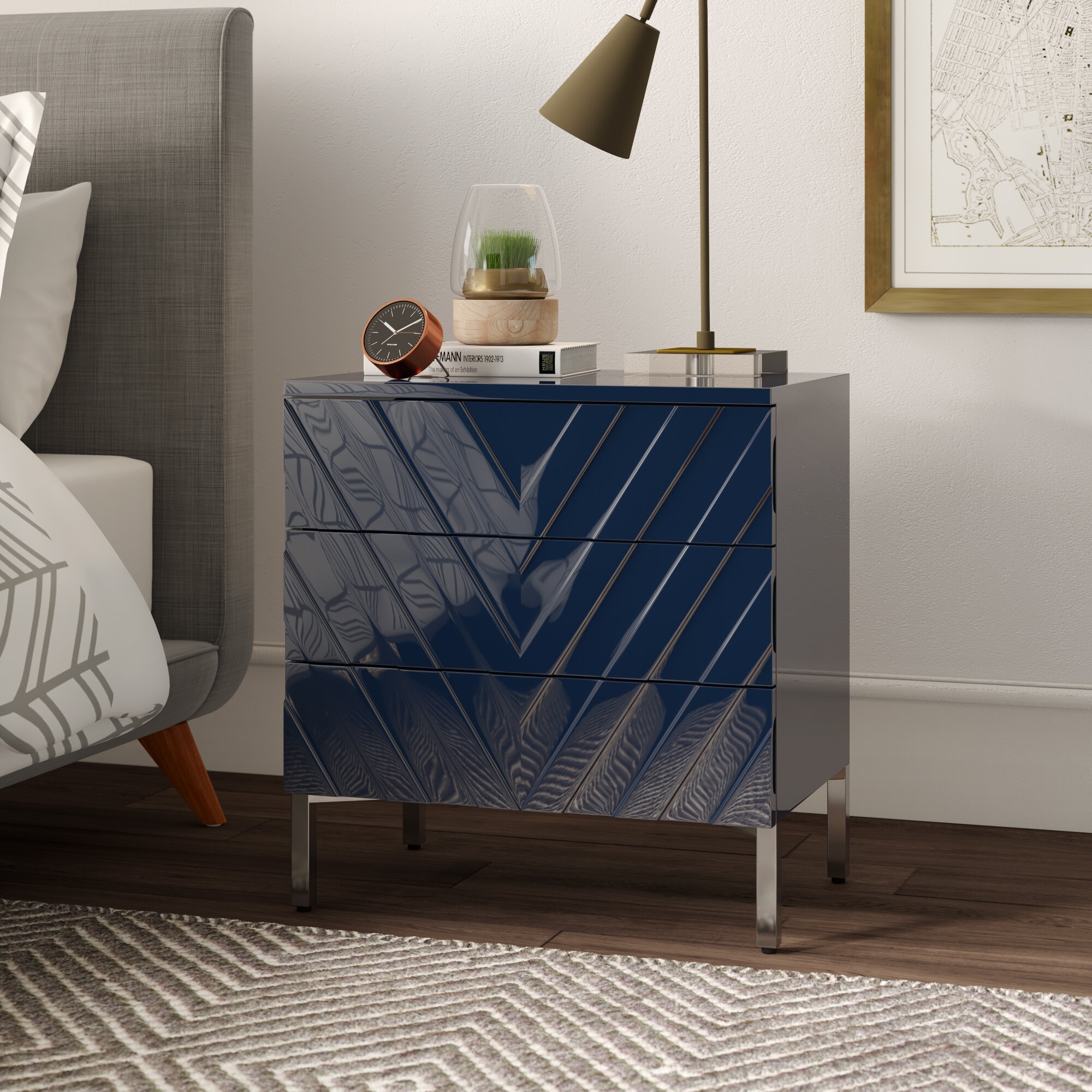 Malcom Solid + Manufactured Wood Nightstand