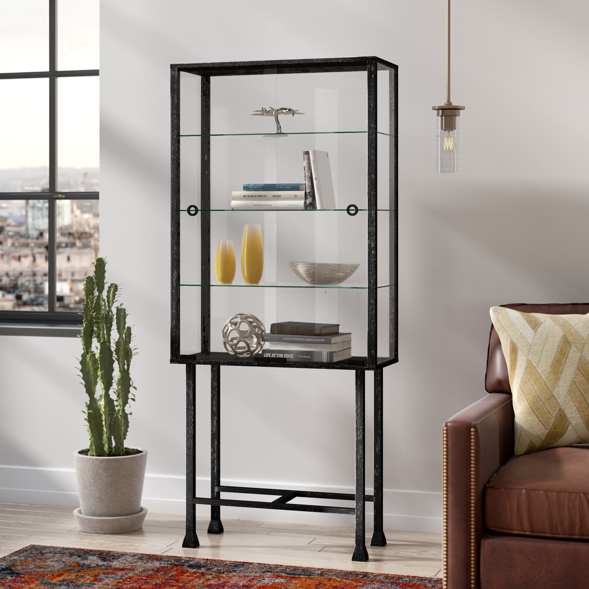 Malpha 30'' Wide Curio Cabinet