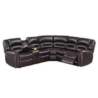 Mandalay Vegan Leather Power Reclining Sectional