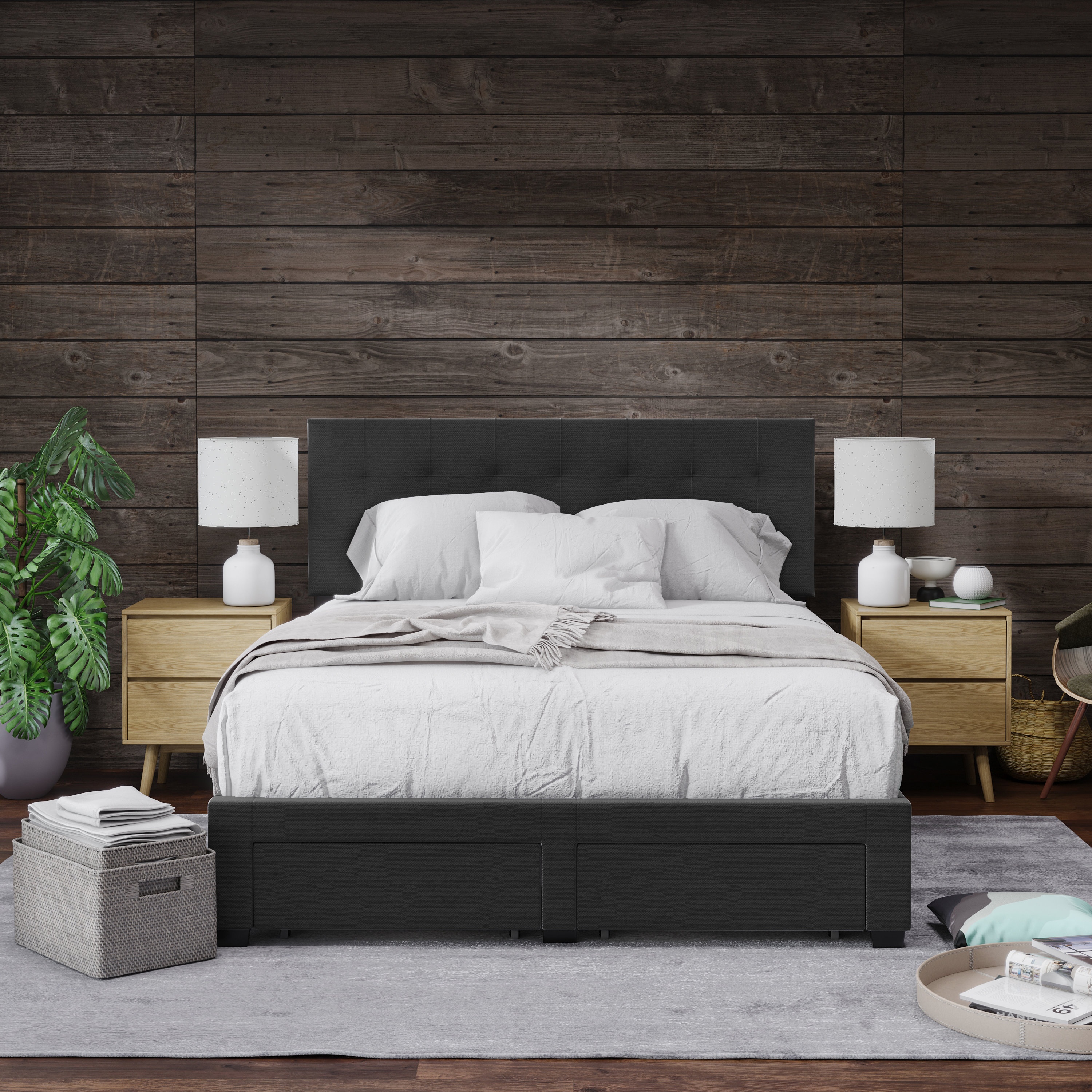 Acme Ireland King Bed with Storage in Black India