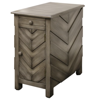 Massie 24'' Tall Solid Wood End Table with Storage and Built-In Outlets