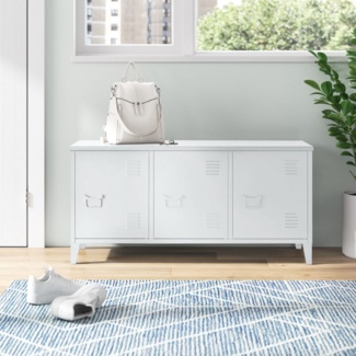 Matapouri Shoe Storage 12 Pairs Metal Shoe Storage Cabinet