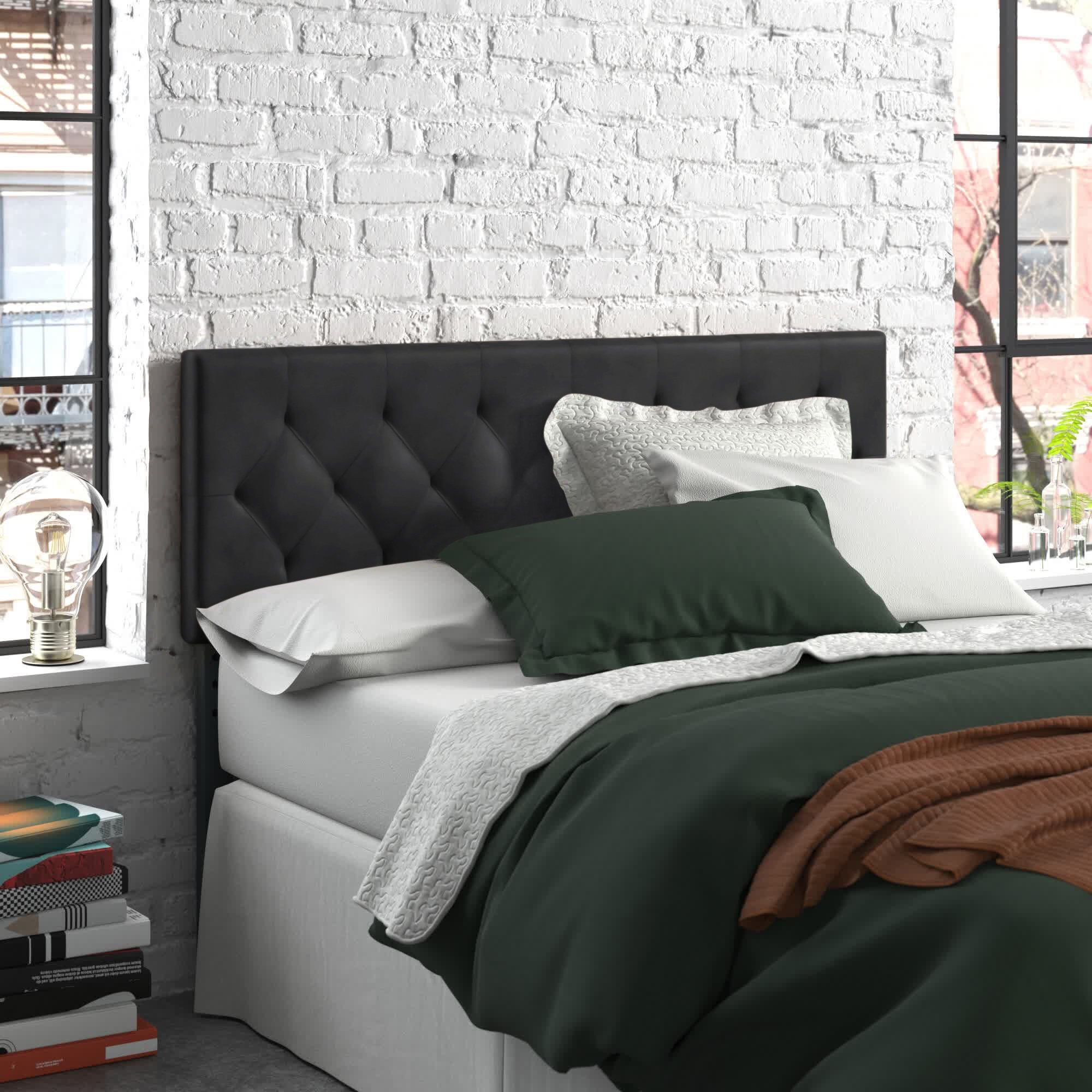 Mattson Adjustable Faux Leather Headboard