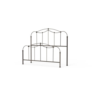 Maxbass Steel Metal Camelback Curved Headboard and Footboard