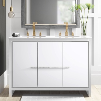 Meraris 48" Double Bathroom Vanity Set