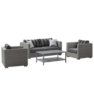 Metal 4 - Person Seating Group with Cushions