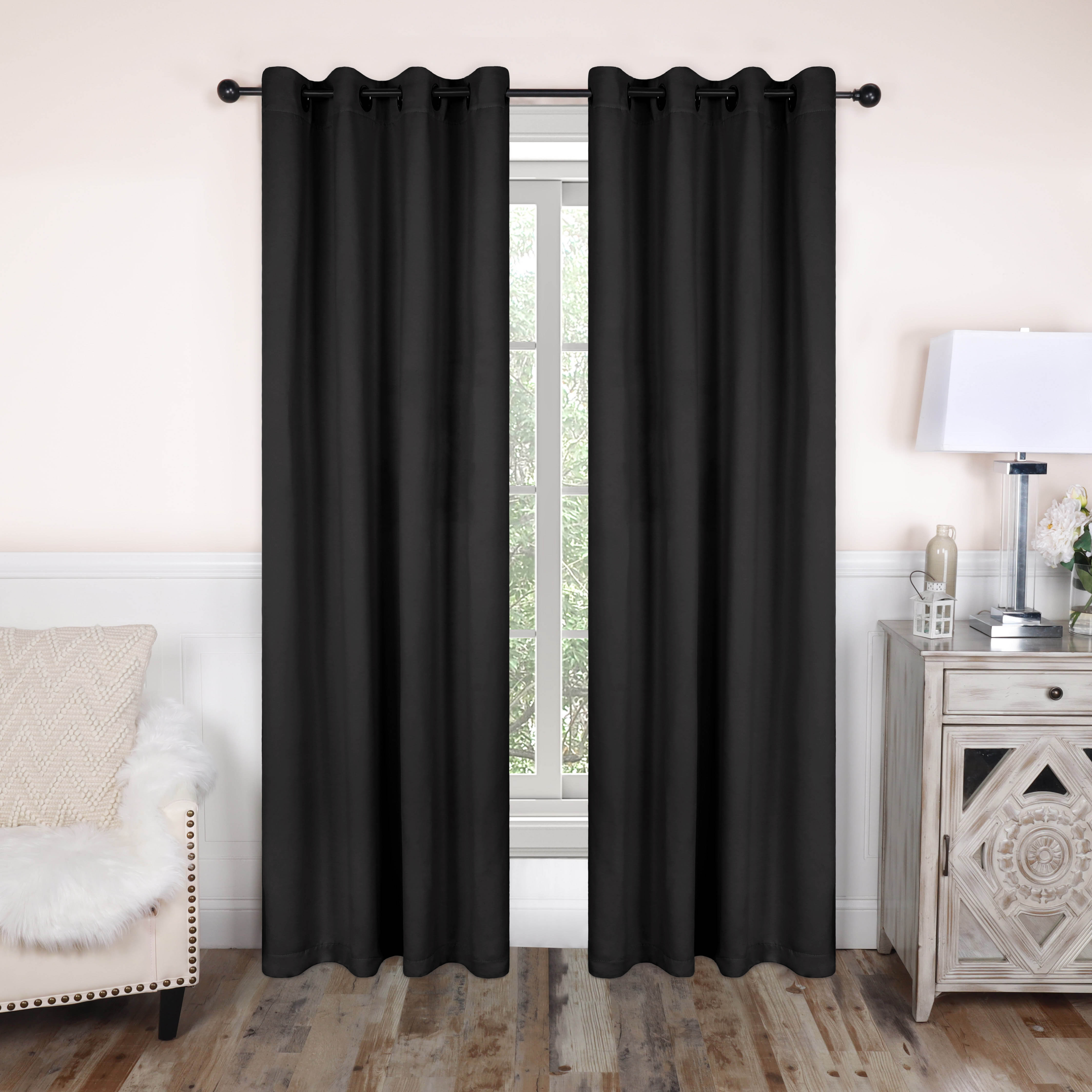Millendon Polyester Room Darkening Curtain Pair