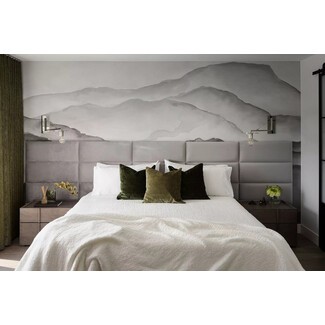 Minimalist bedroom with clean lines and neutral tones