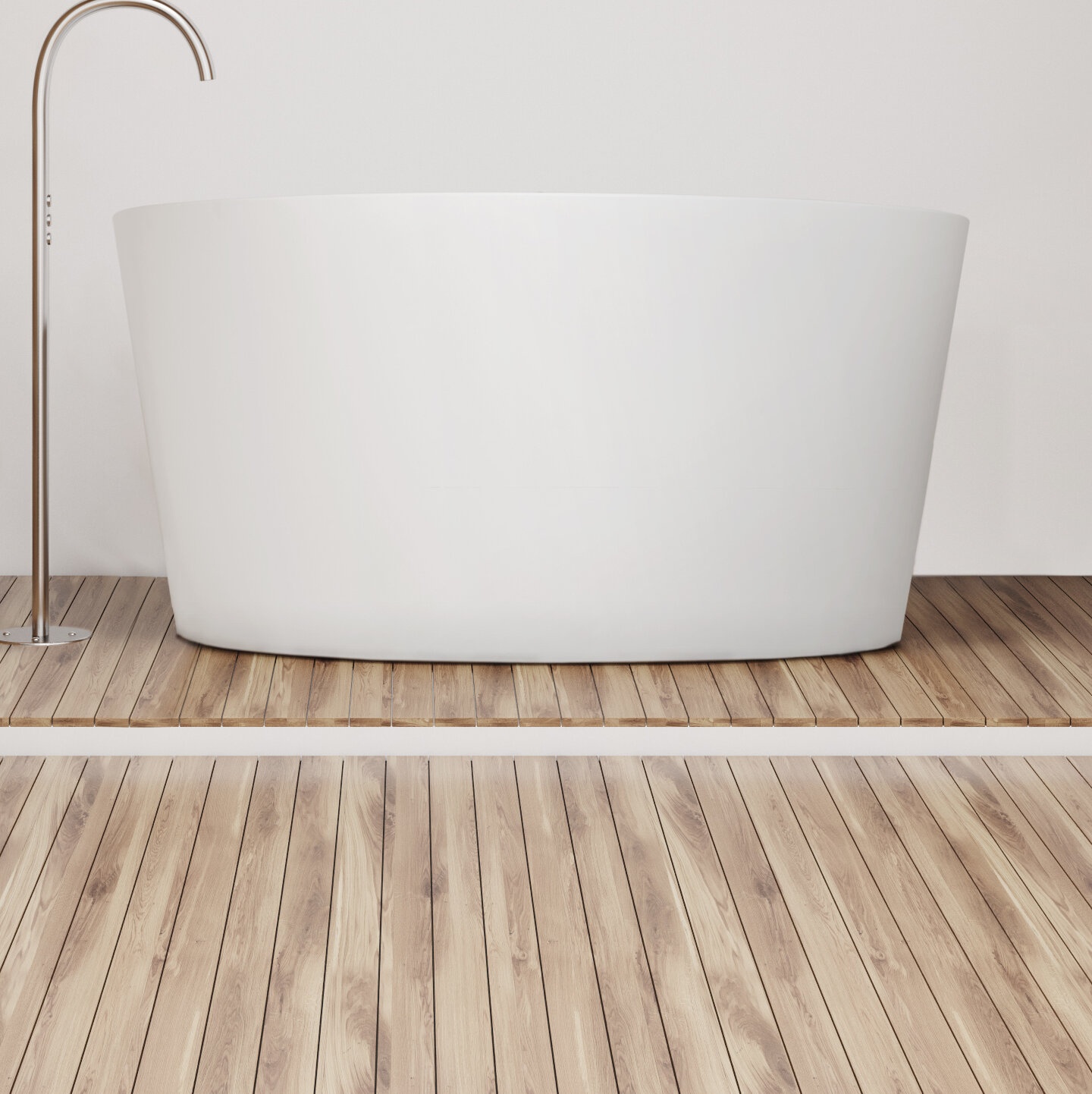 Mizu 52'' x 52'' Freestanding Soaking Solid Surface Bathtub