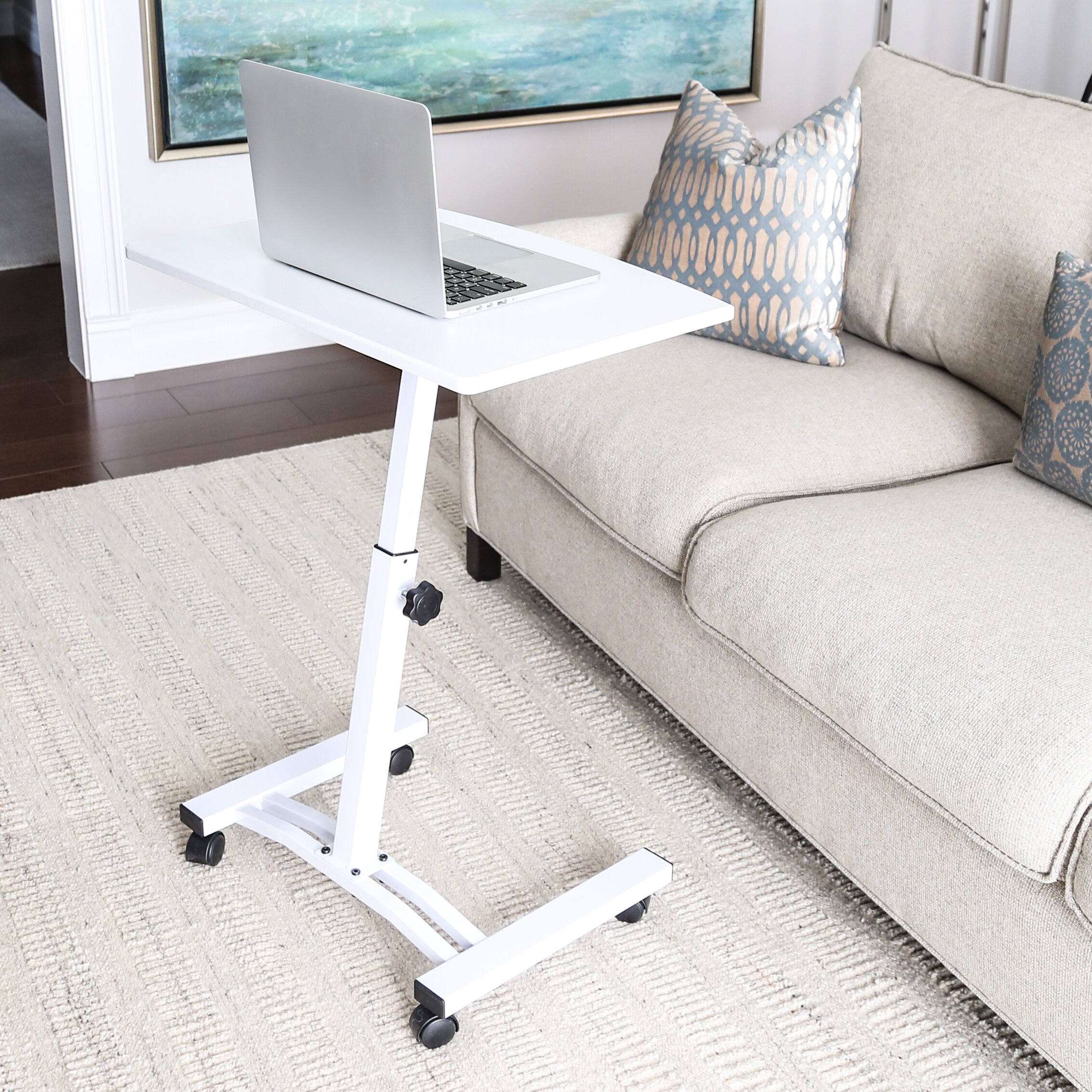 Mobile Adjustable Laptop Cart