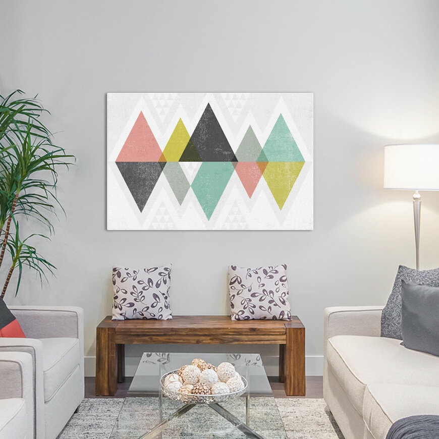 Mod Triangles II by Michael Mullan - Floater Frame Graphic Art