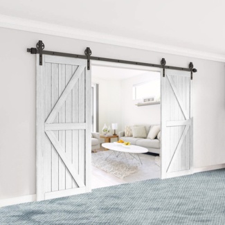 Modern Standard Double Barn Door Hardware Kit