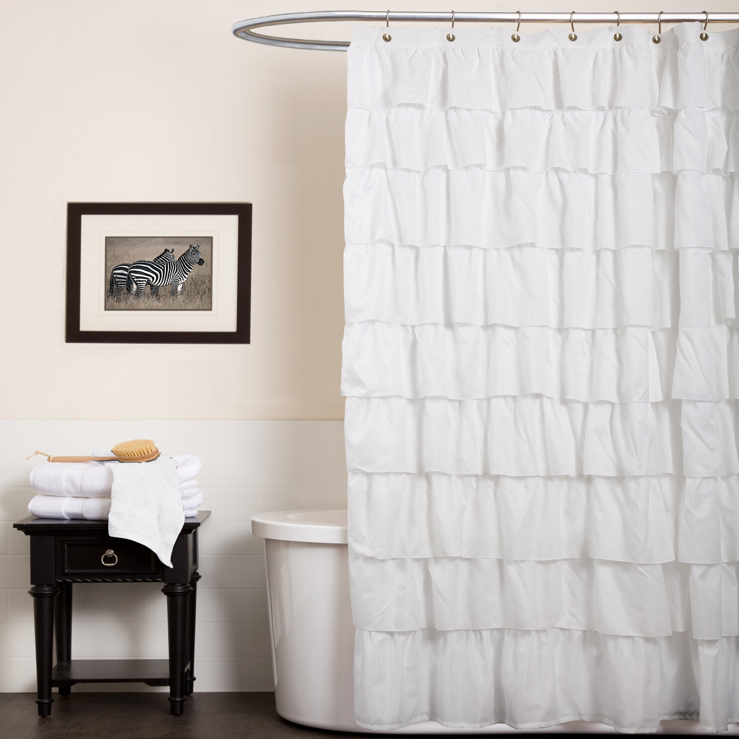 Monier Solid Single Shower Curtain